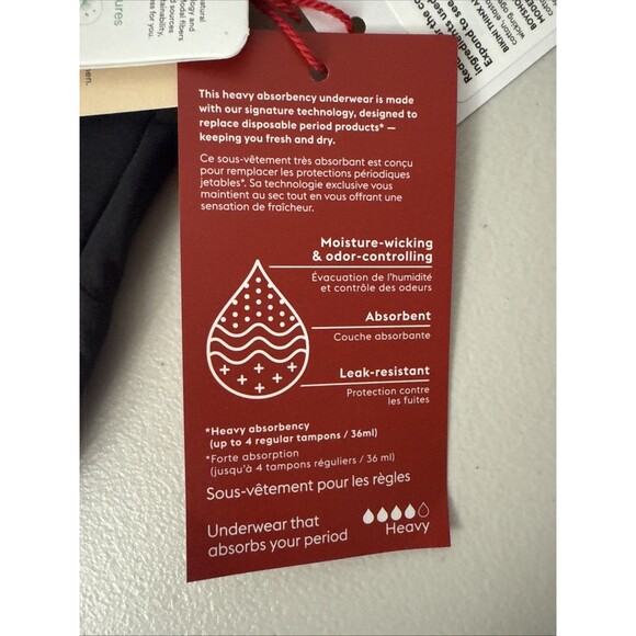 Thinx Brief Period Underwear Black Women's Size 3X NWT Monthly Flow Aunt Flo - Picture 7 of 14